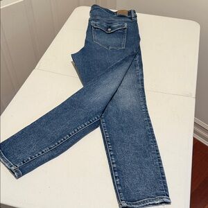 American Eagle Indigo Blue Super High Rise Flex Stretch Jean Jegging Size 14